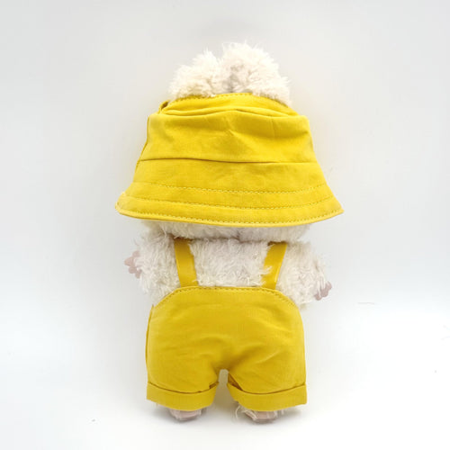 Clothes for Labubu (NO Doll) 17 cm/6.7inch Doll for Labubu Clothes Labubu Accessories Overalls Hat Glasses Dress up Stylish Outdoor Cute for Labubu Outfits (D)