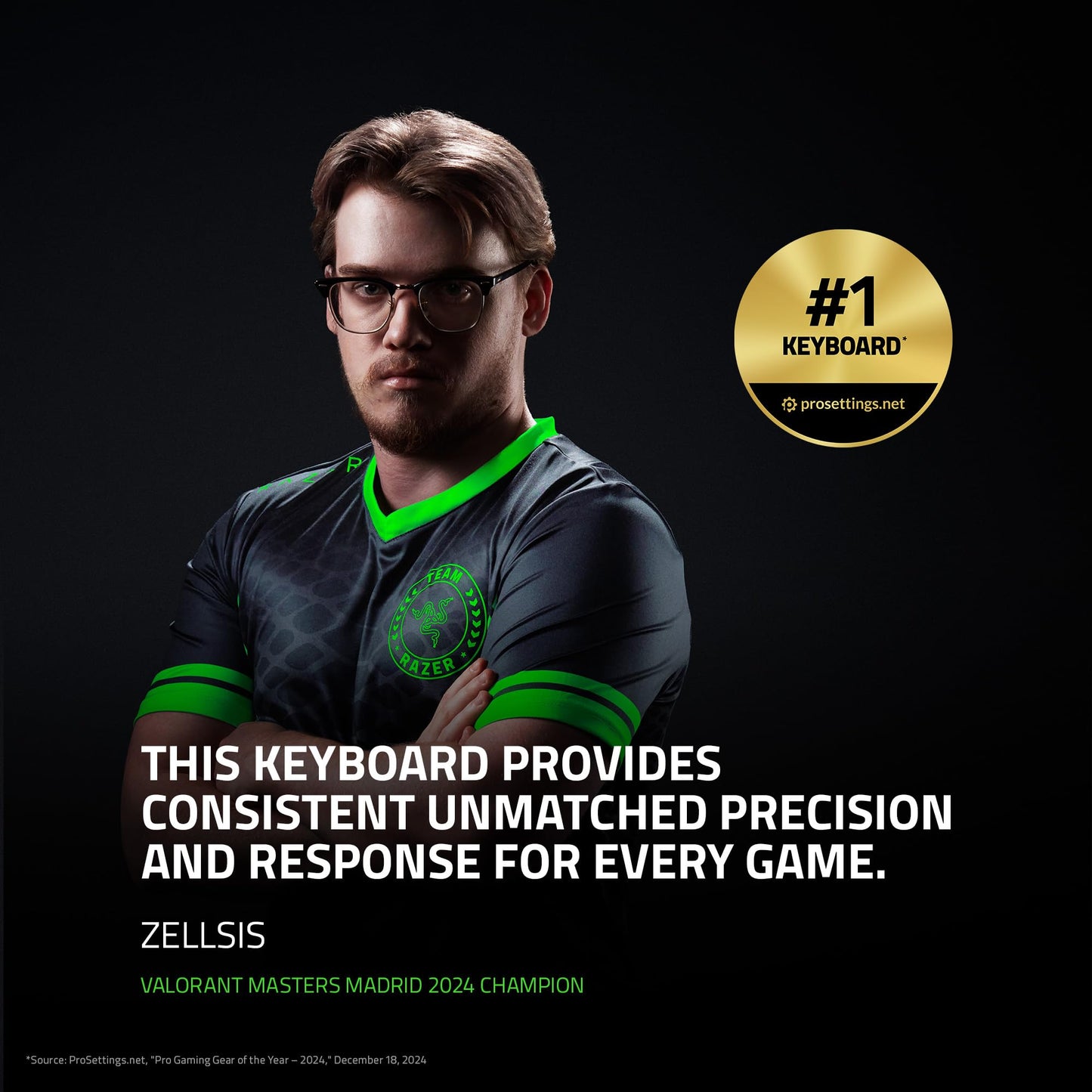 Razer Huntsman V3 Pro TKL Esports Gaming Keyboard: Analog Optical Switches - Razer Snap Tap - Rapid Trigger - Adjustable Actuation - Media Keys & Dial - Doubleshot PBT Keycaps - Wrist Rest - Black