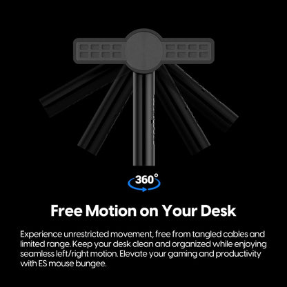 Pulsar Gaming Gears - Micro Bungee ES : Drag-Free Wired Mouse Support - Free Motion on Your Desk - Super Compact Size - Attach it to Your Monitor - Get More Space (Single Pack)
