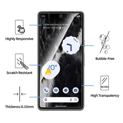 NEW'C 3 Pack Designed for Google Pixel 7 Screen Protector Tempered Glass,Case Friendly Anti Scratch, Bubble Free, Ultra Resistant