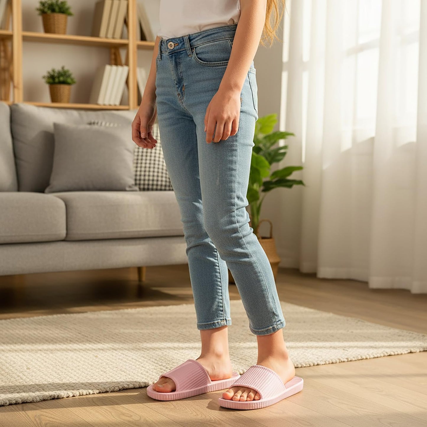 Happy Lily Shower Shoes, Women & Men’s Shower Slippers, Slides Sandals Pool Slides House Slippers Non-Slip Indoor Bathroom Shoes Beach Sandals