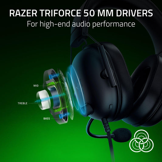 Razer BlackShark V2 X Xbox Gaming Headset: 50mm Drivers - Cardioid Mic - Lightweight - Comfortable, Noise Isolating Earcups - for Xbox Series X, Series S, PS5, PC, Switch via 3.5mm Audio Jack - Black