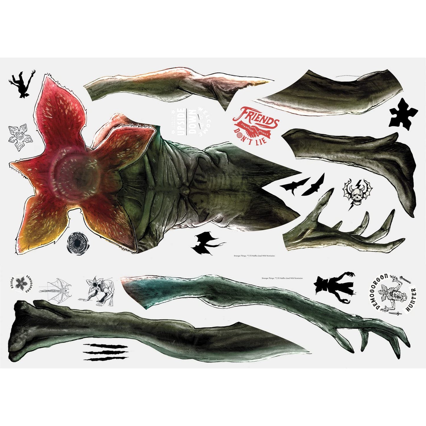 RoomMates RMK5142GM Netflix Stranger Things Demogorgon Peel and Stick Giant Wall Decal