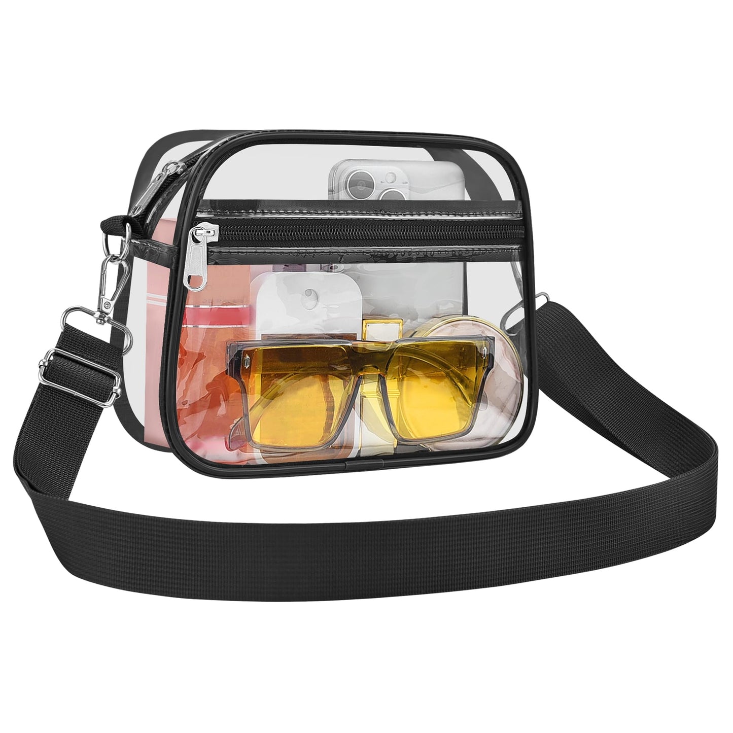 USPECLARE Clear Bag for Stadium Events Clear Handbags Purses for Sports Fans Transparent Crossbody Bag for Concerts Festivals