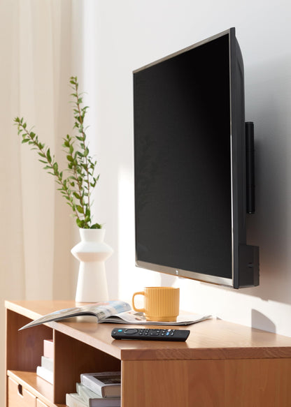 Amazon Basics Full Motion Articulating TV Wall Mount, with Swivel and Tilt, for 26" to 55" TVs and Flat Panels up to 80 Lbs, VESA Compatible, Black