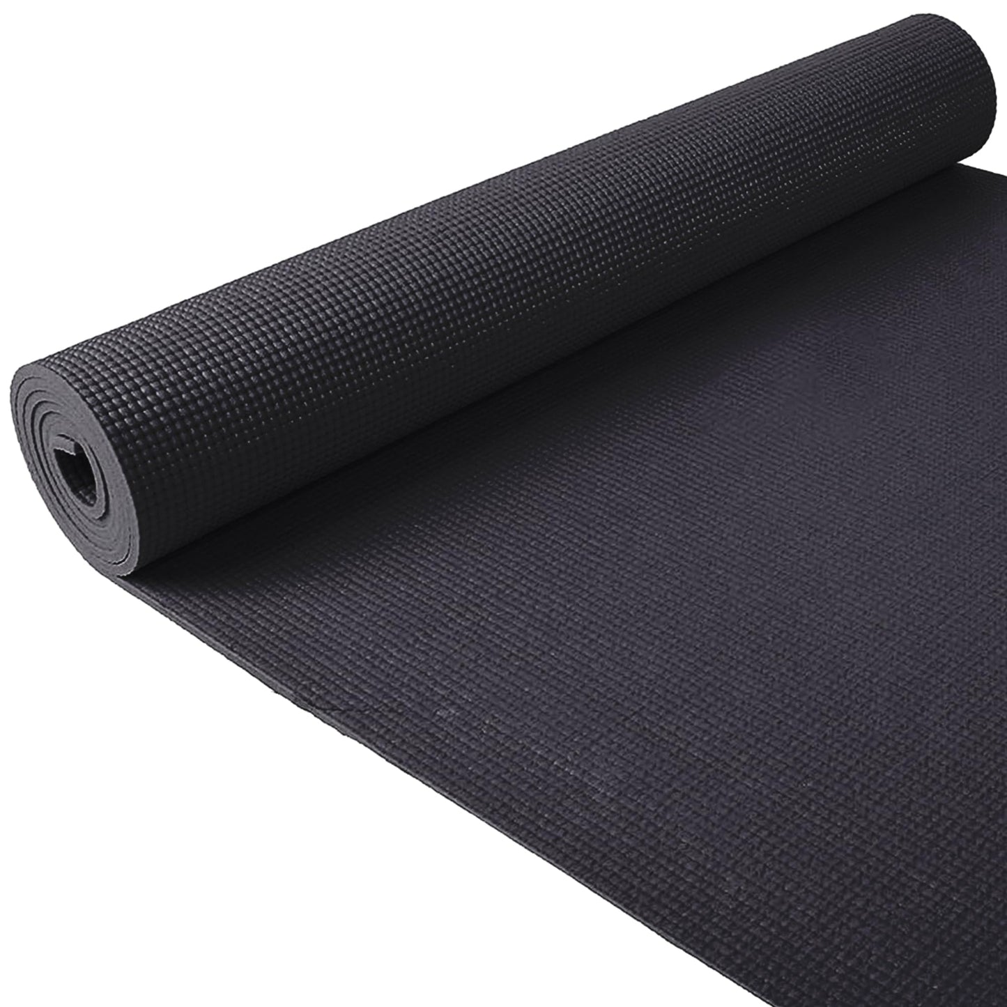 Fitvids 1/4-Inch High Density Thick Non Slip Yoga Mat with Knee Pad and Carrying Strap for Workout, Pilates, Gym Home Exercise, Black