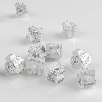 Kailh Box White Clicky Keyboard Switch,3-pin 45gf Pre-Lubed Dustproof Waterproof RGB SMD Key Switches for Mechanical Gaming Keyboard(White,45pcs)