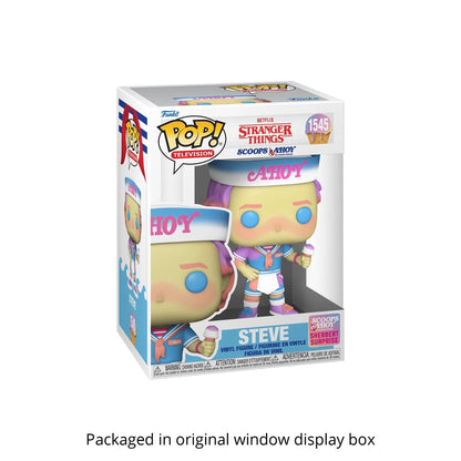 Blue Salamander Emporium Protective Case Bundled with Vinyl Figure – Stranger Things: Scoops Ahoy (Sherbert Surprise) Steve with Ice Cream #1545