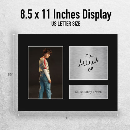 HWC Trading Millie Bobby Brown Stranger Things Gifts USL Printed Signed Autograph Picture for TV Show Fans - US Letter Size