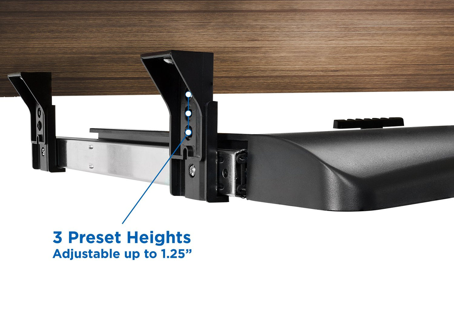Mount-It! Keyboard Tray Under Desk with Adjustable Mouse Platform – Easy-Glide Sliding Drawer Under Desk Slide Out – Ergonomic Under Key Board Shelf for Office, Gaming, and Workstations