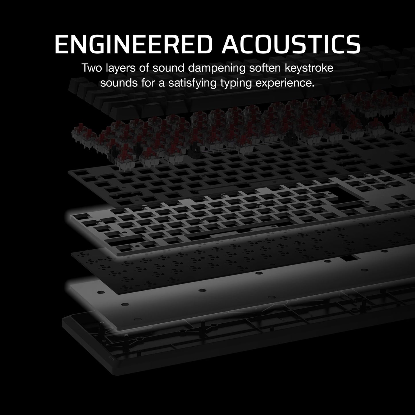 CORSAIR K70 CORE RGB Mechanical Wired Gaming Keyboard with Palmrest – Pre-Lubed MLX Red Linear Switches, SOCD, ABS Double-Shot Keycaps, Sound Dampening, Media Control Dial, QWERTY NA – Black