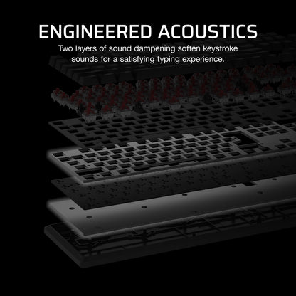 CORSAIR K70 CORE RGB Mechanical Wired Gaming Keyboard with Palmrest – Pre-Lubed MLX Red Linear Switches, SOCD, ABS Double-Shot Keycaps, Sound Dampening, Media Control Dial, QWERTY NA – Black