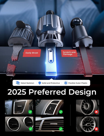 LISEN 15W MagSafe Car Mount Charger, [Stable & Fast Charging] Magnetic Wireless Car Charger, Car Phone Holder Charger Fits iPhone 17 Pro Max Air 16-12,Pixel 10, Samsung S25/S24 with MagSafe Case