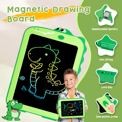 Teriph LCD Writing Tablet for Kids, Colorful Toddlers Toys Drawing Board, Educational Kid Toys, Doodle Pad Dinosaur Toys for 3 4 5 6 7 8 Year Old Boys Girls Birthday Party Christmas Gifts,8.5inch