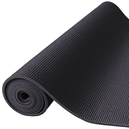 Fitvids 1/4-Inch High Density Thick Non Slip Yoga Mat with Knee Pad and Carrying Strap for Workout, Pilates, Gym Home Exercise, Black