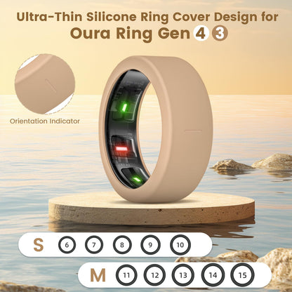 BandRain 15 Pack Ultra-Thin Ring Covers Compatible with Oura Ring Gen 4/4 Ceramic/3 Cover, Anti-Scratch Silicone Protector Accessories for ULTRAHUMAN AIR/RingConn Gen 2/Gen 2 Air for Women Men