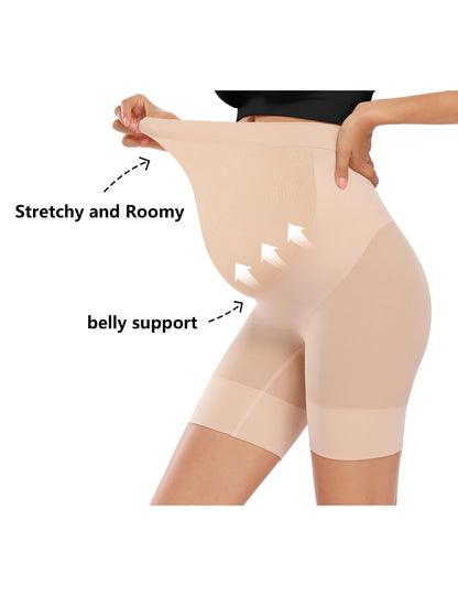 Peauty Fall Maternity Dress for Baby Shower Fall Winter Maternity Clothes Belly Support Pregnancy Belly Band Outfits Pregnancy Clothes Formal Wedding Guest Photoshoot Outfits Pregnant Skirt (Nude L)