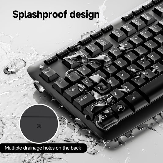 Redragon BK7366 Wired Keyboard,Multimedia USB Quiet Computer Keyboard,Silent Keyboard with Large Number Pad,Spill-Resistant,Anti-Wear Letters,Full Size for Laptop,Desktop