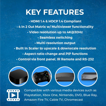 OREI 8K 2x1 HDMI Switch 4K@120hz - Auto HDMI Selector 48Gbps High Resolution Switch Between 2 Inputs Perfect for Gaming, PS5, Xbox, HDR10, Dolby Vision