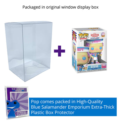 Blue Salamander Emporium Protective Case Bundled with Vinyl Figure – Stranger Things: Scoops Ahoy (Sherbert Surprise) Steve with Ice Cream #1545