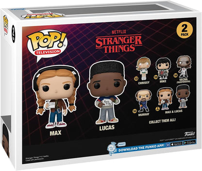 Funko POP! TV: Stranger Things - Max Mayfield & Lucas, 2-Pack - Collectable Vinyl Figure - Gift Idea - Official Merchandise - for Kids & Adults - TV Fans - Model Figure for Collectors and Display
