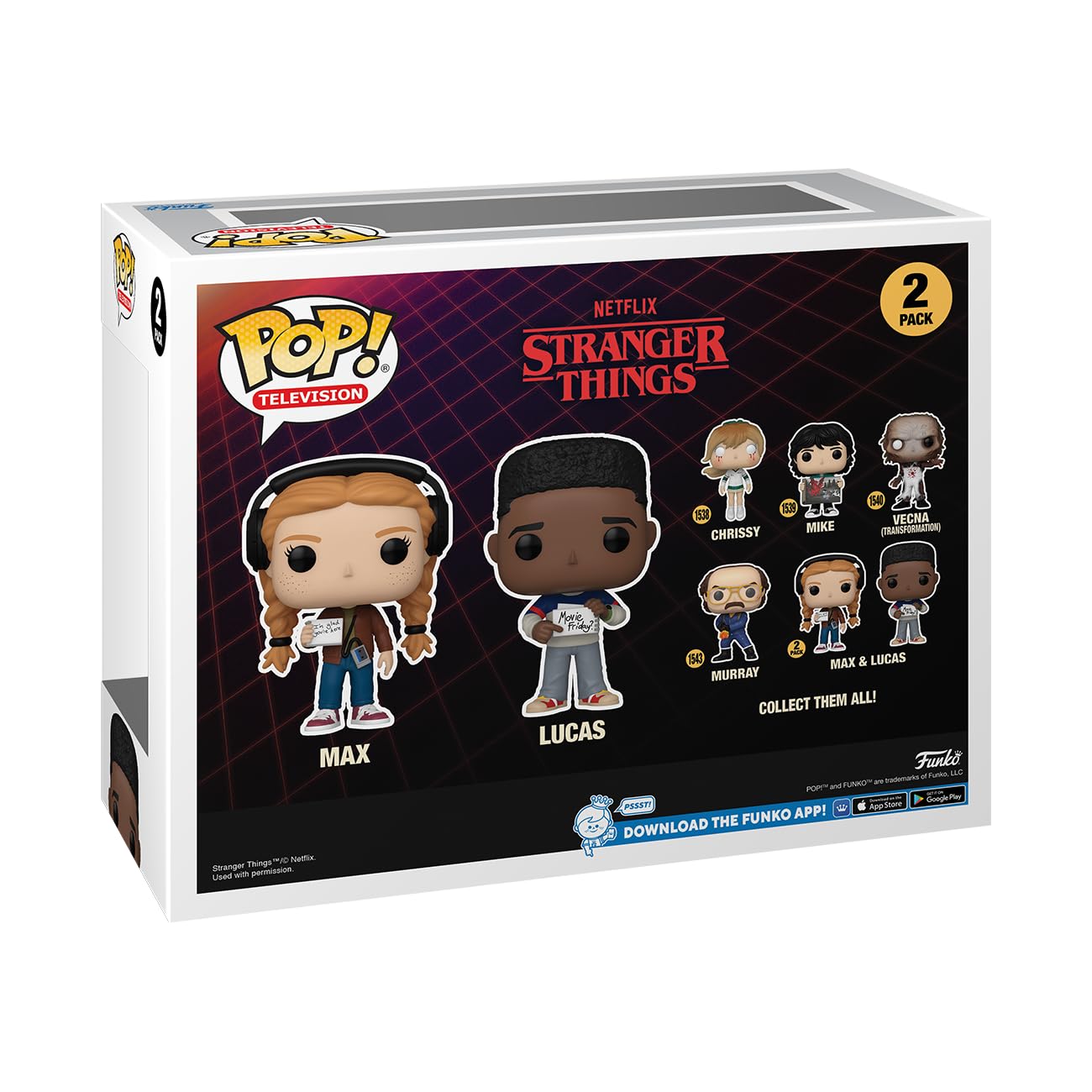 Funko POP! TV: Stranger Things - Max Mayfield & Lucas, 2-Pack - Collectable Vinyl Figure - Gift Idea - Official Merchandise - for Kids & Adults - TV Fans - Model Figure for Collectors and Display