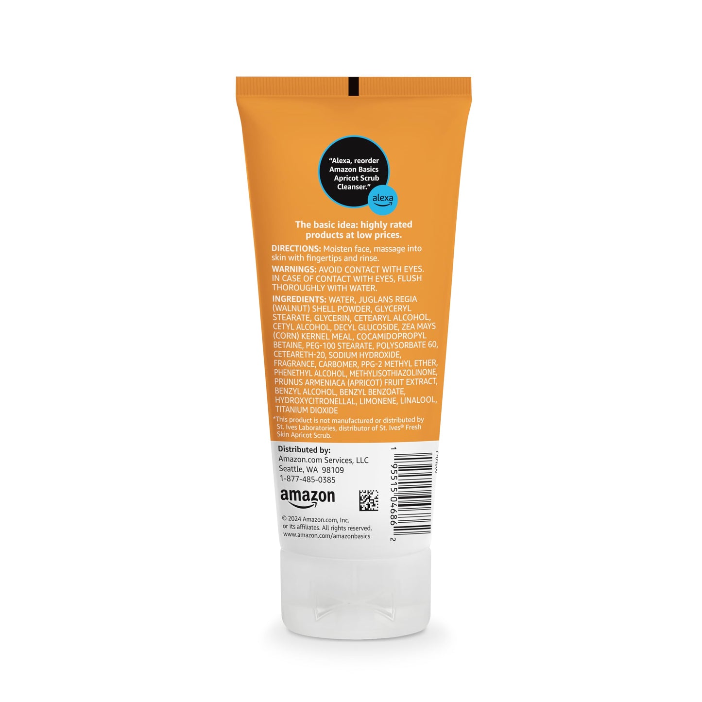 Amazon Basics Apricot Scrub Facial Cleanser, 6 Ounce (Previously Solimo)