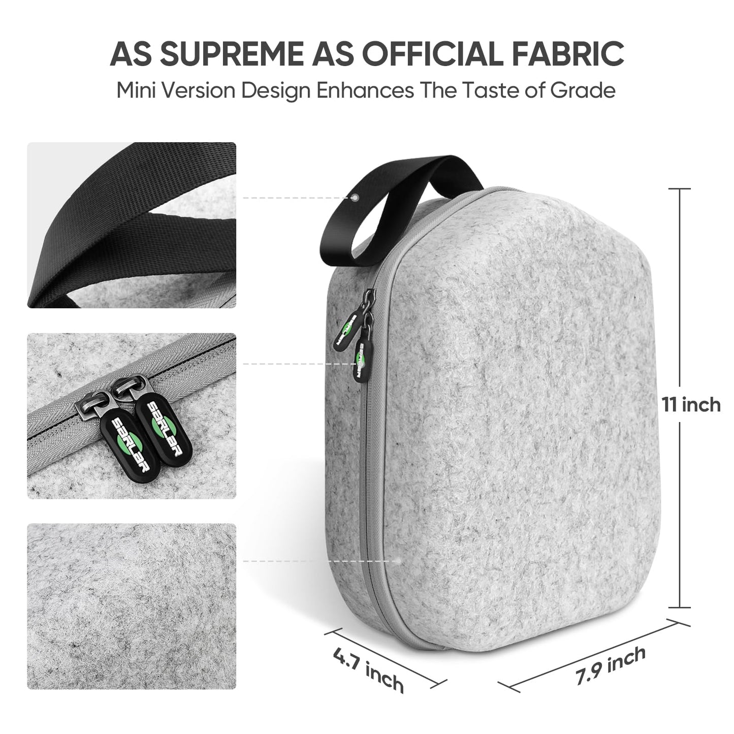sarlar Hard Carrying Case Compatible with Meta Quest 3S/Quest 3/Oculus Quest 2/Vision Pro Official Original/Elite Strap VR Headset and Controller Accessories, Suitable for Travel and Home Storage