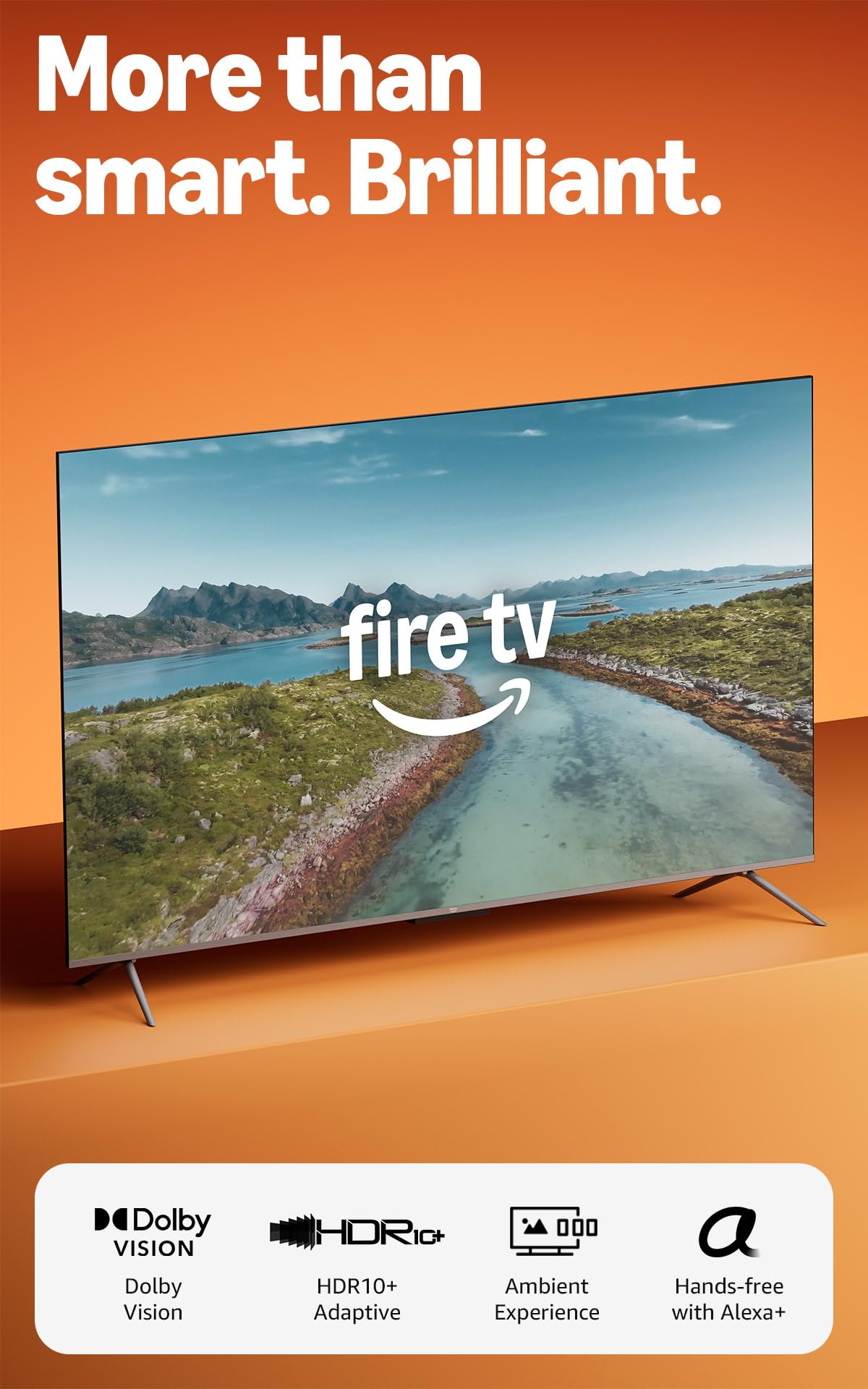 Amazon Fire TV 75" Omni QLED Series (newest model), 4K Ultra HD smart TV, HDR10+, Dolby Vision, Dolby Audio, quad-core processor, hands-free with Alexa