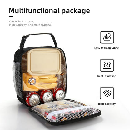 Lovoeo Lunch box Lunch bag for men women Insulated Lunchbox Lunch bags for Work Picnic Travel (Black)