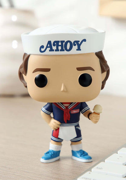 Funko Pop Television: Stranger Things - Steve Harrington with Hat & Ice Cream - Collectable Vinyl Figure - Gift Idea - Official Merchandise - Toys for Kids & Adults - Fantasy Fans