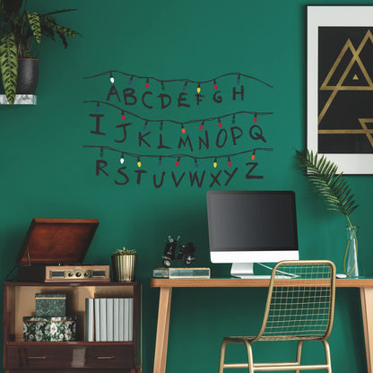 RoomMates RMK5240GM Netflix Stranger Things Christmas Light Peel and Stick Giant Wall Decals with Alphabet