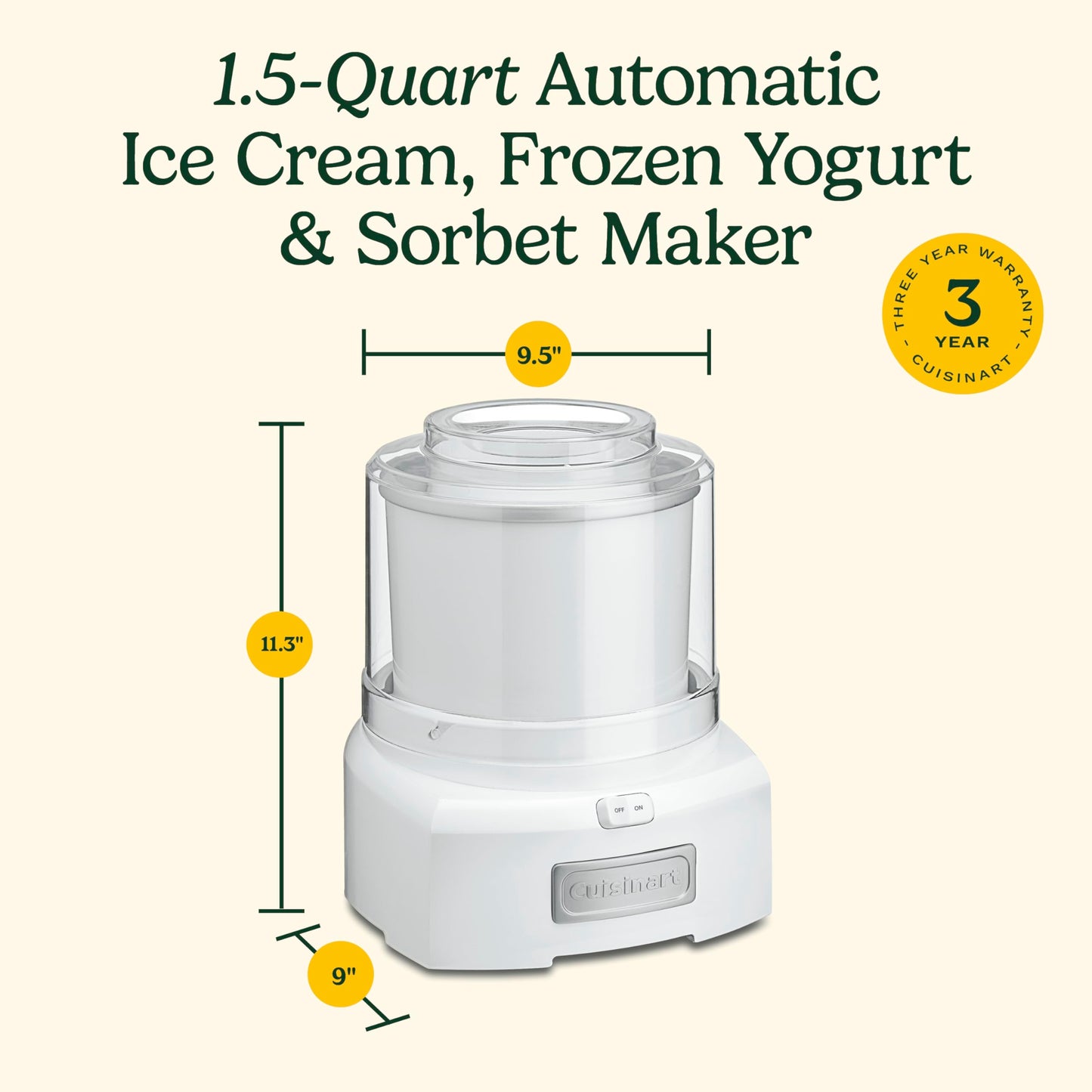 Cuisinart Automatic Frozen Yogurt-Ice Cream & Sorbet Maker (Pink)