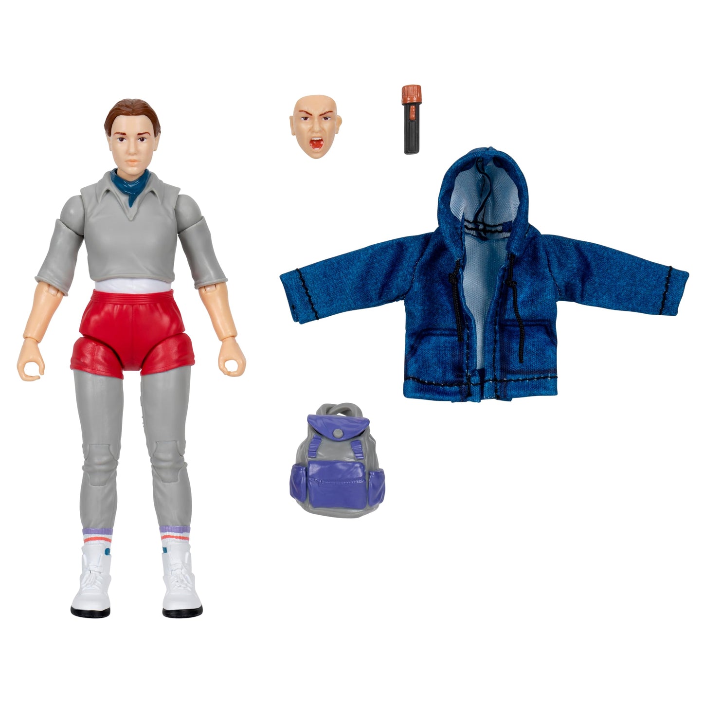 Stranger Things Eleven Upside Down Collector Figure - 6-Inch Highly Detailed Figure with Soft Good Clothing and Unique Accessories
