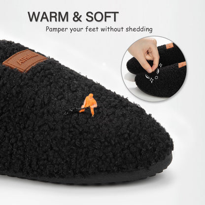 ATHMILE House Slippers for Women Men Indoor Barefoot Slippers Socks Furry Slip on House Shoes Cozy Comfy for Home Bedroom Travel Yoga Women 8-8.5 Black