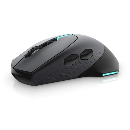 Alienware Wired/Wireless Gaming Mouse AW610M - 16000 DPI Optical Sensor, 350 Hour Rechargeable Battery, 7 Buttons, 3-ZONE 16.8m AlienFX RGB Lighting, Ergonomic - Dark Side of the Moon