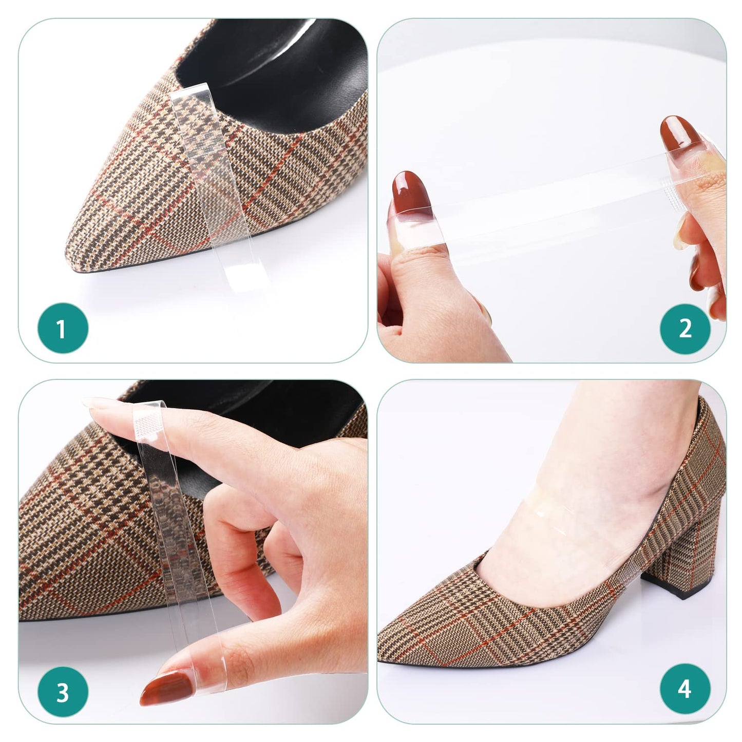 Vin Beauty Transparent Invisible High Heel Shoe Straps Women Elastic Shoe Laces Anti Loose Shoelace Belt Ankle Straps for Heels TPU Shoes Band Fixed Tie Belt for Holding Loose High Heel 10 Pairs