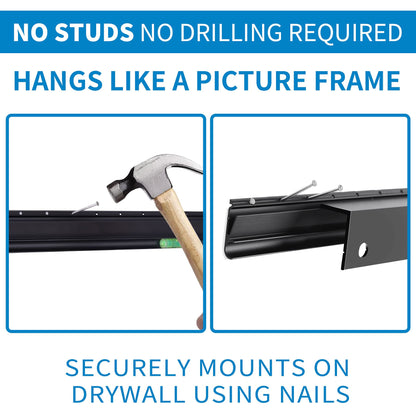 Studless Drywall TV Mount for 13-55 inch TVs, No Stud TV Wall Bracket Max VESA 400x400mm up to 100 lbs Universal Fits Most LED LCD Plasma Flat/Curved Screen TVs & Monitors-Upgraded Bubble Level