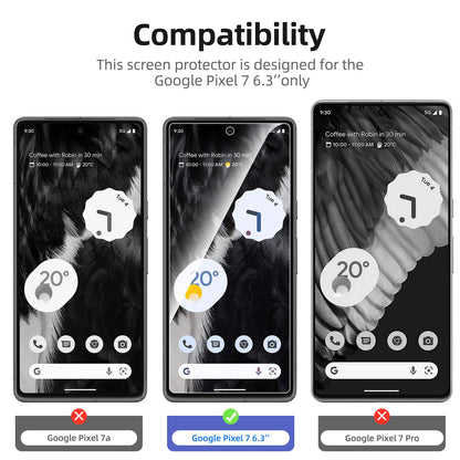 NEW'C 3 Pack Designed for Google Pixel 7 Screen Protector Tempered Glass,Case Friendly Anti Scratch, Bubble Free, Ultra Resistant