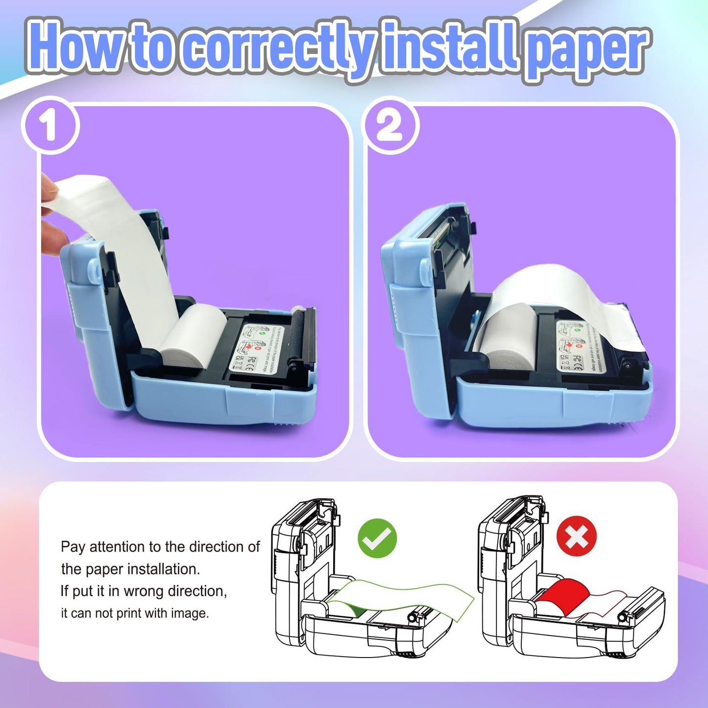 ESOXOFFORE Instant Print Camera for Kids, Christmas Birthday Gifts for Girls Boys Age 3-12,Kids Digital Cameras for Toddler, Portable Toy for 3 4 5 6 7 8 9 10 Year Old Girl with 32GB SD Card-Purple