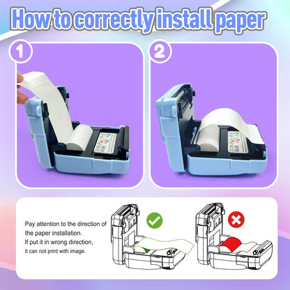 ESOXOFFORE Instant Print Camera for Kids, Christmas Birthday Gifts for Girls Boys Age 3-12,Kids Digital Cameras for Toddler, Portable Toy for 3 4 5 6 7 8 9 10 Year Old Girl with 32GB SD Card-Purple