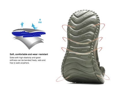 Wrezatro Men's Slip on Walking Shoes Ultra Light Breathable Non Slip Running Shoes Casual Fashion Sneakers Mesh Workout Sports