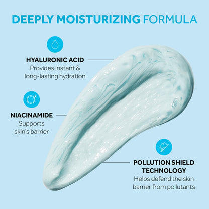 No7 HydraLuminous+ Hydrating Dual Phase Face Mask - Hyaluronic Acid Overnight Face Mask with Vitamin B3 Niacinamide for Skin Barrier Repair & Radiant-Looking Skin (3.5 Fl Oz)