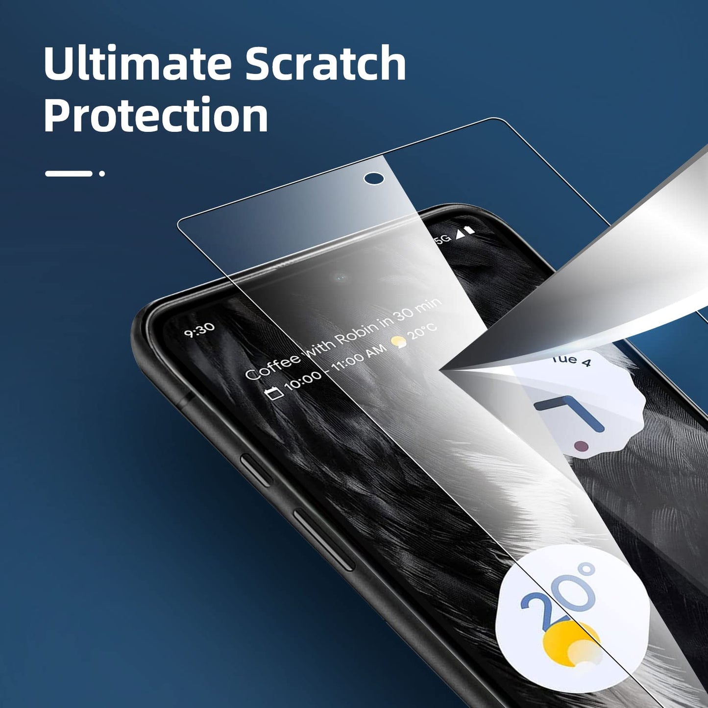 NEW'C 3 Pack Designed for Google Pixel 7 Screen Protector Tempered Glass,Case Friendly Anti Scratch, Bubble Free, Ultra Resistant