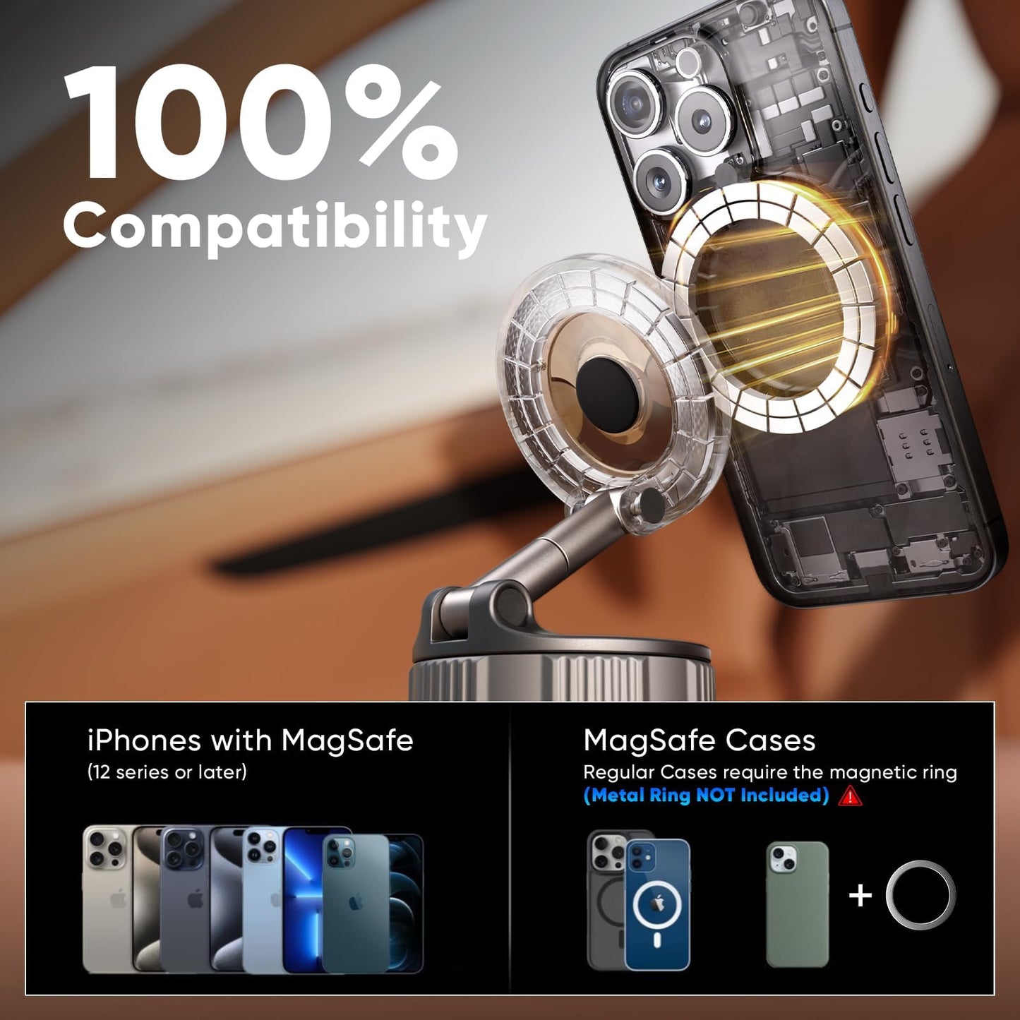 Magnetic Phone Holder for Car [120+ LB Strongest Suction & 2800gf Strongest Magnetic] 360° Adjustable Car Phone Holder for Magsafe Phone Holders for Your Car for iPhone 17 Pro Max 16 15 14 13 12 Plus