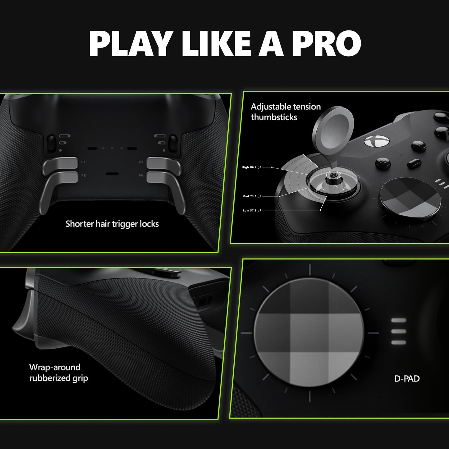 Xbox Elite Series 2 Core Wireless Gaming Controller – Black – Xbox Series X|S, Xbox One, Windows PC, Android, and iOS