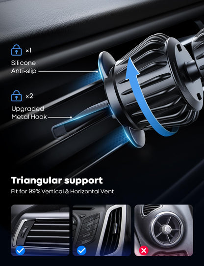 Lamicall for MagSafe Car Mount - [20 Super Magnets] Magnetic Car Phone Mount, Air Vent Phone Holder Car, Hands Free Cell Phone Holder Clip Car Accessories fit iPhone 17 16 15 14 13 Pro Plus Max