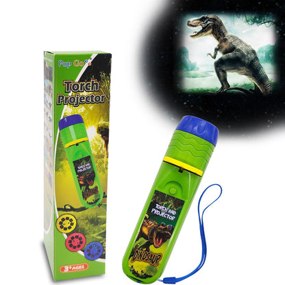 Pup Go Dinosaur Projector Flashlight for Kids Ages 3+, Early and Stocking Stuffers for Boys, 3 Discs 24 Images, Cool Dinosaurs Toys, Dinosaur Kids Flashlight, Night Light Projector