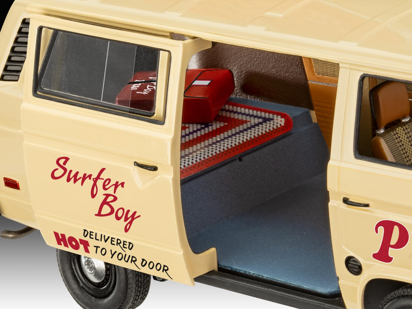 Revell 14559 Stranger Things VW T3 Surfer Boy Pizza Van 1:25 Scale 90-Piece Skill Level 3 Model Building Kit