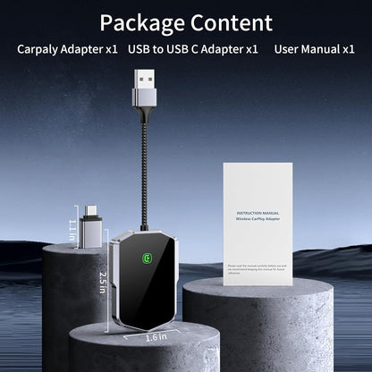 Wireless Carplay Adapter, Converts Wired to Wireless carplay Adapter for iPhone, Wireless Control Plug & Play Carplay for Cars from 2017 & for Apple iPhone iOS 10+